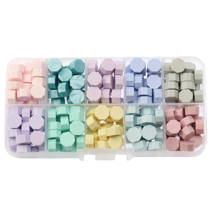 NX Garden 200pcs Octagon Sealing Wax Seal Beads Set Stamp Beaded Waxes in A Box for Cards Envelopes, Wedding Invitations, Wine Packages, Gift Wrapping
