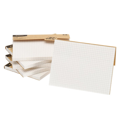 M&G Sticky Notes 3 x 4 Inch, 6pcs Note Pads Sheets Self-Stick Strong Sticking Power for Home Office Classroom Books Papers Notebook, White Square Grid
