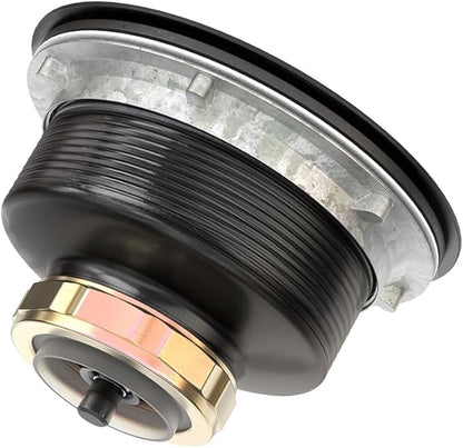 KONE Black Kitchen Sink Drain Matte Black Sink Strainer 3-1/2 Inch Drain