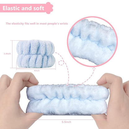 2pcs Wrist Bands for Washing Face, Microfiber Face Washing Wristbands, Arm