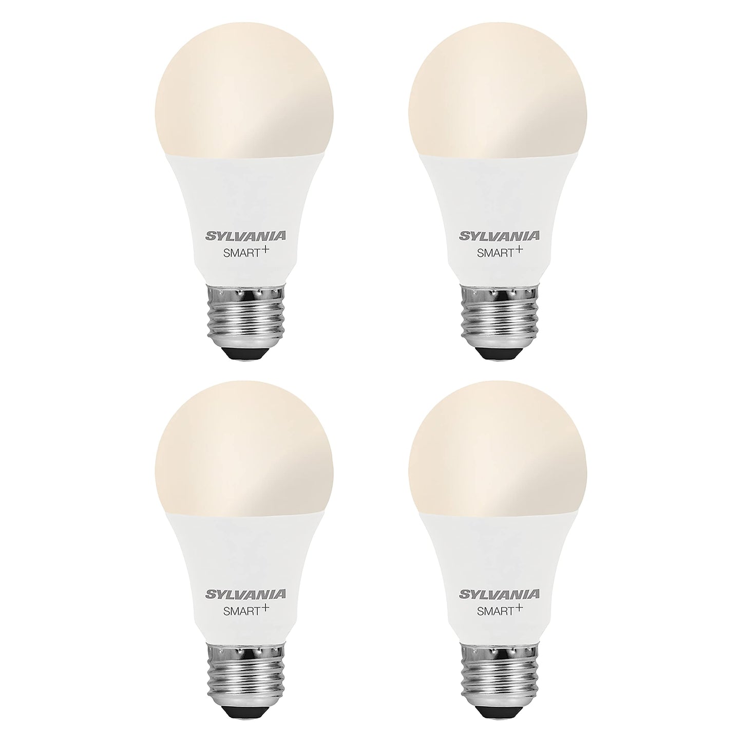 SYLVANIA Wifi LED Smart Light Bulb, 60W Equivalent Full Color and Tunable White A19, Dimmable, Compatible with Alexa and Google Home Only - 4 Pack (75674)