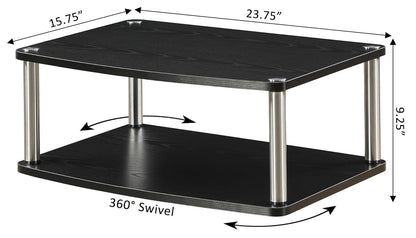 Convenience Concepts Designs2Go 26 inch Double Tier Swivel Riser, Black