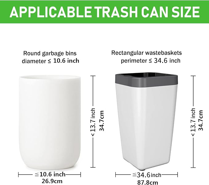 Compostable Trash Bags, 2.6 Gallon, 10 Liter, Extra Thick 0.78 Mils, 100% Biodegradable Garbage Bags for Kitchen Bathroom Office Car,US BPI ASTM D6400 and Europe OK Compost Home Certified