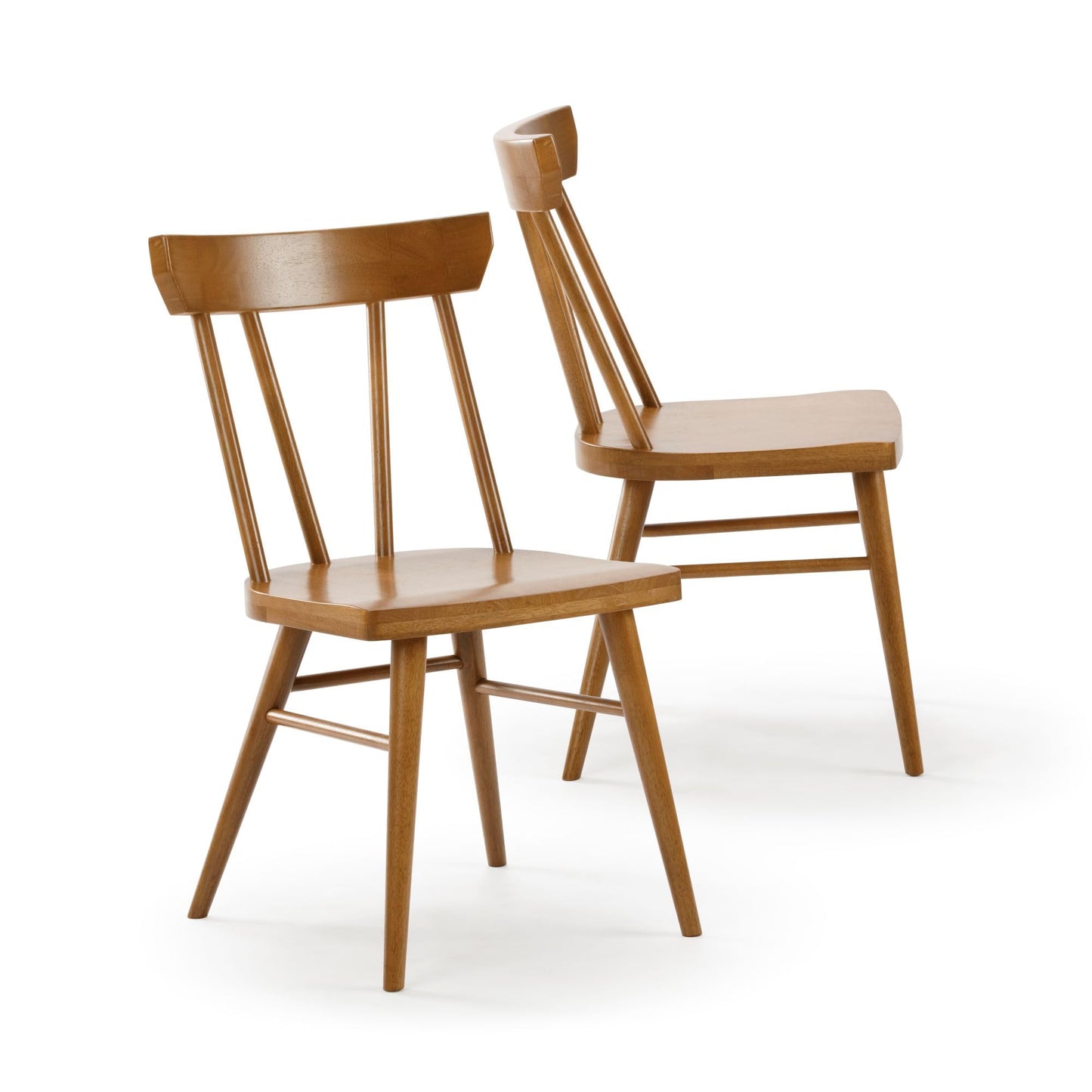 Plank+Beam Classic Farmhouse Chair (2 Pack), Pecan