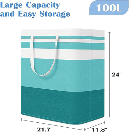 BlissTotes 3-Pack Laundry Basket, Freestanding＆Waterproof Laundry Hamper