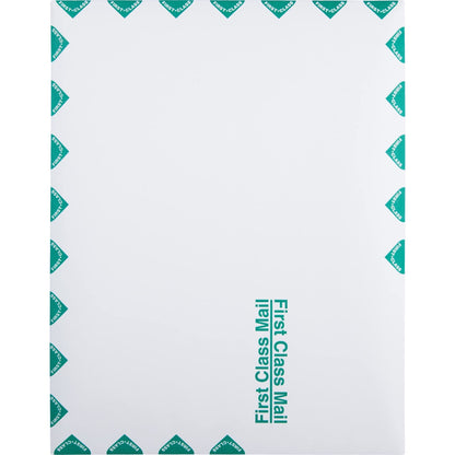 Quality Park 10 x 13 First Class Catalog Envelopes, First Class Border, Redi-Strip Self-Sealing Closure, 28 lb White Wove, 100 per Box (QUA44786)