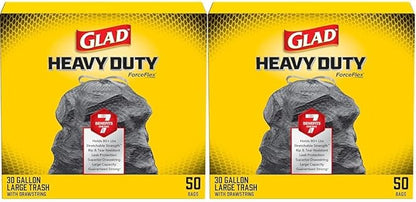 Glad Trash Bags, ForceFlexPlus Drawstring Large Garbage Bags