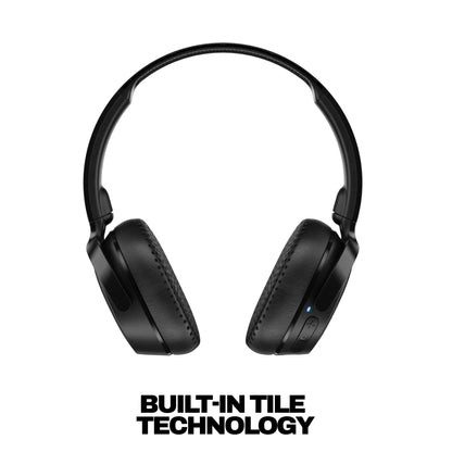 Skullcandy Riff Wireless 2 On-Ear Bluetooth Headphones, Up to 34 Hrs Battery, Foldable Lightweight Design, Convenient for Travel with Included 3.5mm AUX Cable, Microphone for iPhone Android - Black
