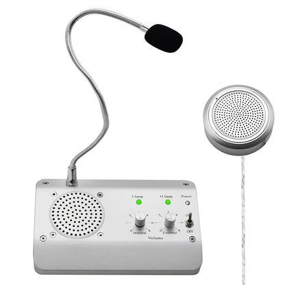 WWMFS Window Speaker System, Dual Way Window Microphone Intercom Speaker, Intercom System for Business, Home, Office, School, Counter, Bank and Station