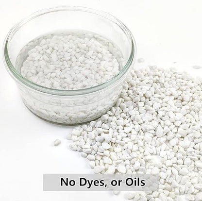 YISZM 10LB Succulent and Cactus Gravel, 1/5 Inch White Natural Decorative Polished Pebbles for Landscaping, River Rocks for Plants, Vases, Aquariums, Terrarium and Outdoor Gardening