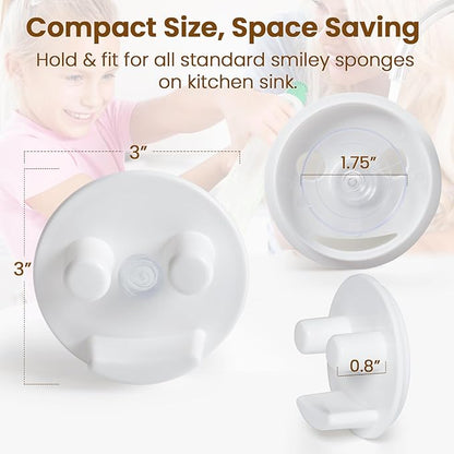 Sponge Holder, Sink Caddy w/Suction Cup Installation, Sponge Organizer