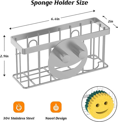 Sponge Holder Smiley Face, Sink Caddy, Kitchen Organizer