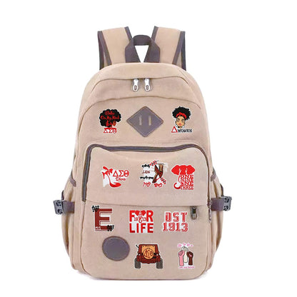 24 PCS Black Girl Patches Compatible with Delta Sigma Theta Sorority Embroidered Iron on Sew on Applique Patches for Shirts Backpacks Pants Clothes Coat Bags Jackets Vests Uniforms