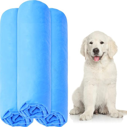 Tatuo 3 Pieces Pet Absorbent Dog Bath Towel for Drying Dogs 25.2 x 16.34 Inch Quick Drying Pet Shower Grooming Towel Machine Washable Suitable for Any Size Dogs Cats