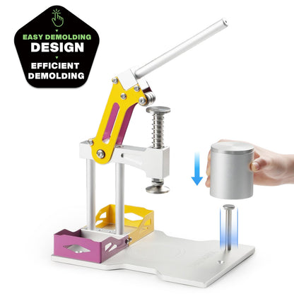 Bath Bomb Press Machine Easy Demolding Design Includes Premium Aluminum Bath Bombs Molds Home DIY Bath Bomb Making Kits for Shower Steamers and Shampoo Bars