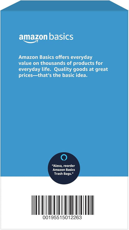 Amazon Basics Multipurpose Drawstring Trash Bags, 30 Gallon Capacity, Tear