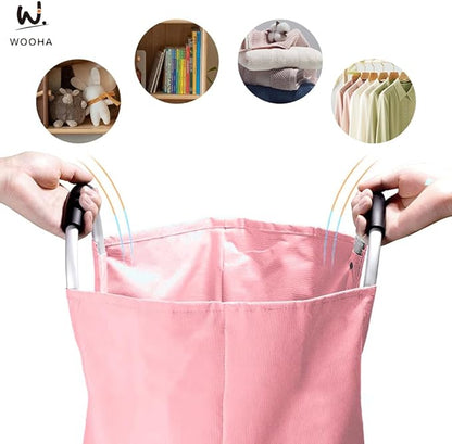 WOOHA 125L Large laundry basket, Collapsible laundry hamper, Tall Clothes