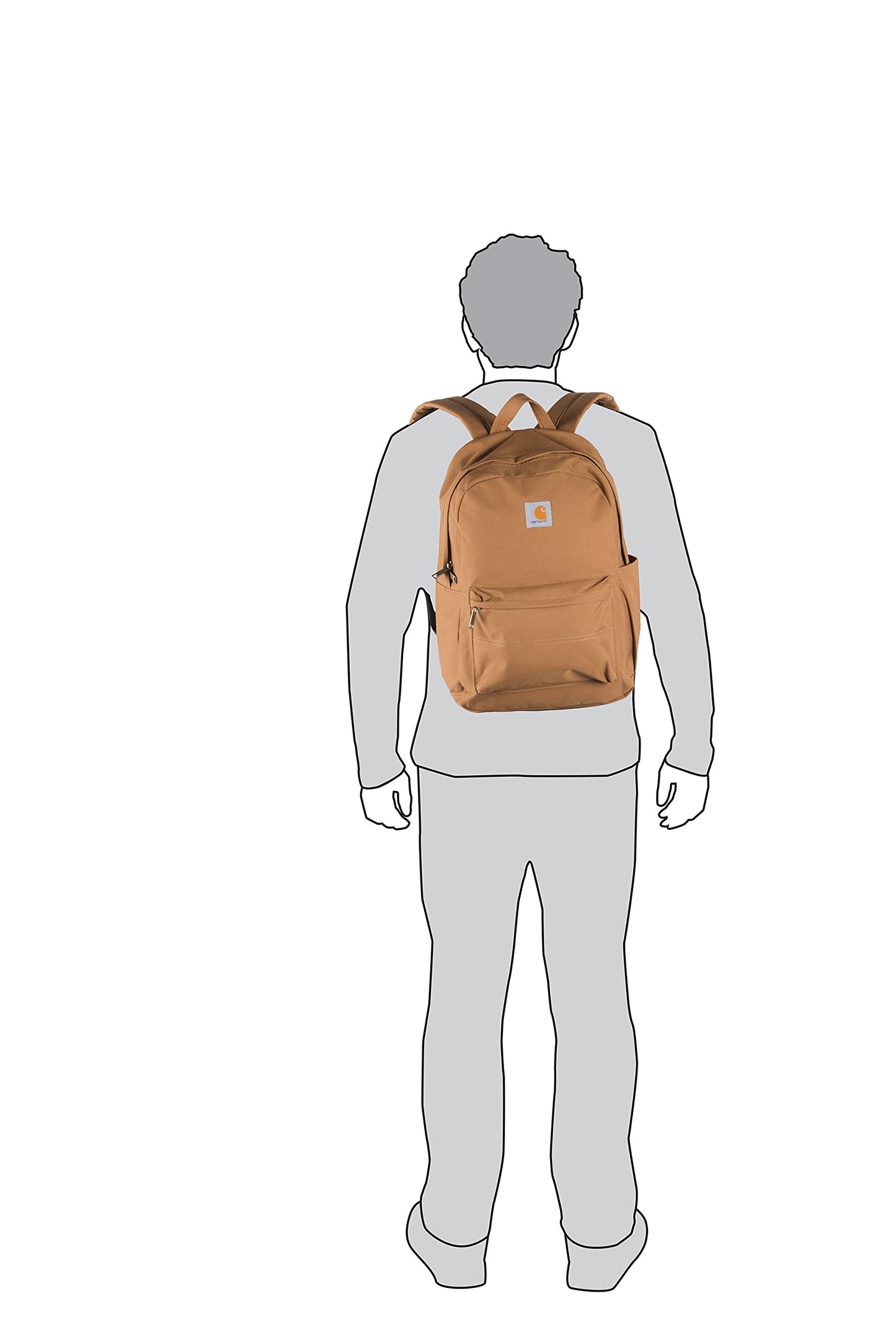 Carhartt 21L Classic Laptop Backpack, Durable Water-Resistant Pack with Laptop Sleeve, Blue
