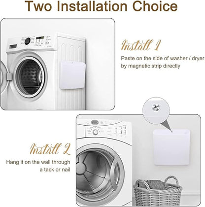 Picowe Magnetic Laundry Storage, 2 Pack Lint Holder Bin
