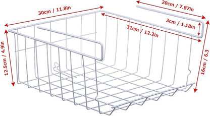Lonians 2-Pack Under Shelf Hanging Storage Baskets