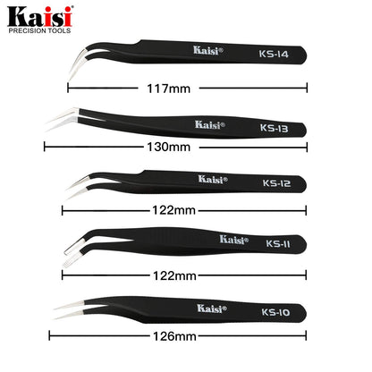14 PCS Precision Tweezers Set, ESD Tweezer Set, Anti-Static Stainless Steel Tweezers Set for Craft, Jewelry, Electronics, Laboratory Work
