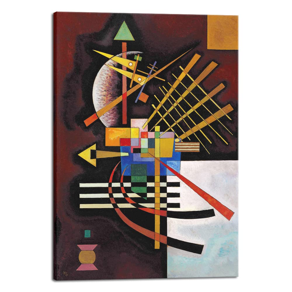 Wieco Art Framed Canvas Wall Art Composition VII, 1913 by Wassily Kandinsky Classic Abstract Famous Paintings Reproductions Canvas Wall Art for Home Decoration