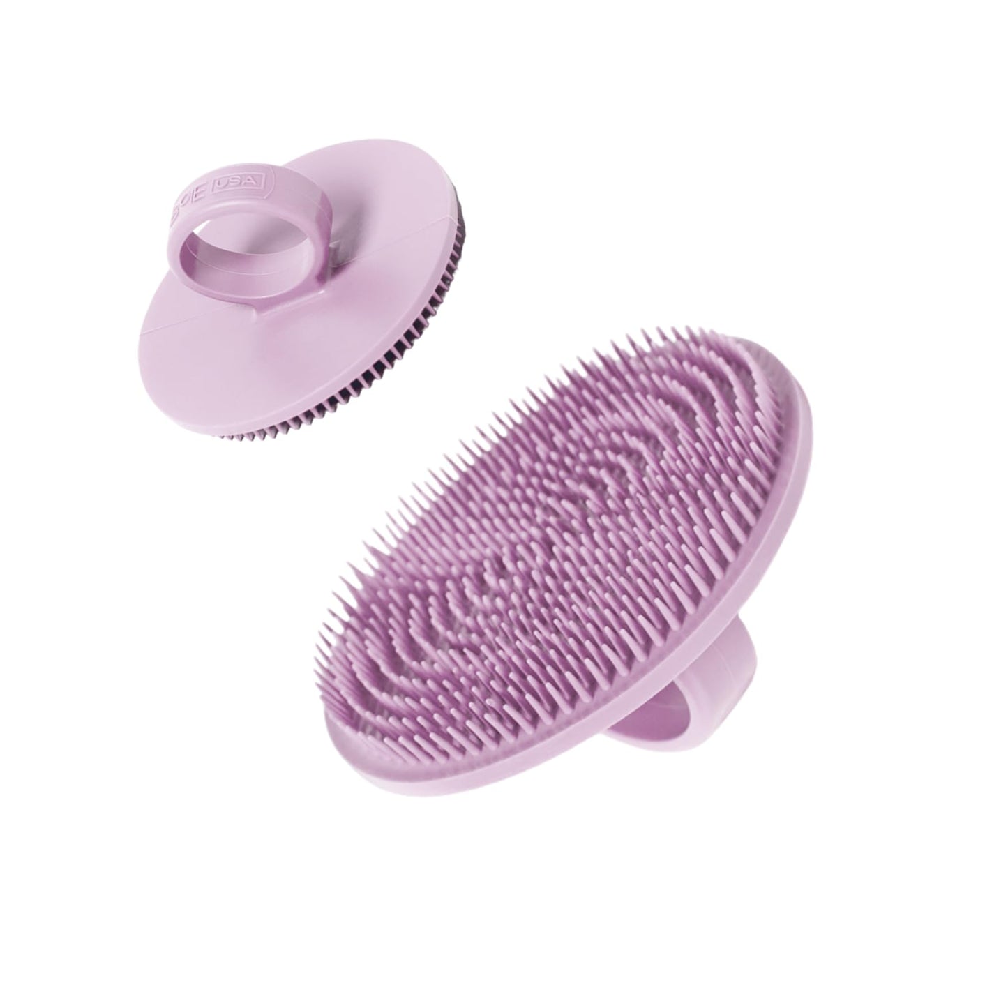 Boie USA Face Scrubber - Handheld Facial Tool, Deep Cleansing Exfoliating Facial Brush. Fights Acne with Gentle, Silicone-Like Bristles, Long Lasting, & Hypoallergenic (Blue)