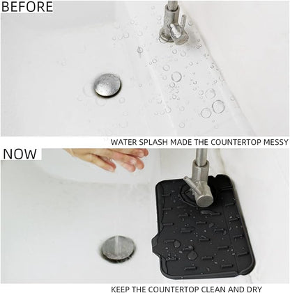 2-Pack Bytelive Silicone Sink Mat, Mini Sink Splash Guard and Soap Sponge Holder