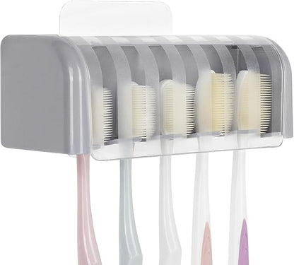 LUEXBOX 5 Slots Wall Mount Toothbrush Holder