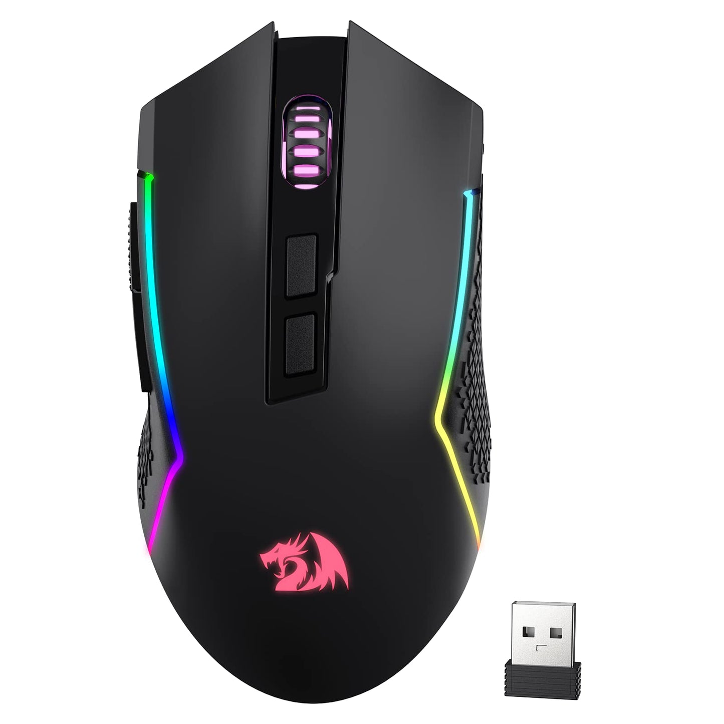 Redragon M693 Wireless Gaming Mouse, 8000 DPI Mice w/ 3-Mode Connection, BT & 2.4G Wireless, 7 Macro Buttons, Reliable Power Capacity for PC/Mac/Laptop