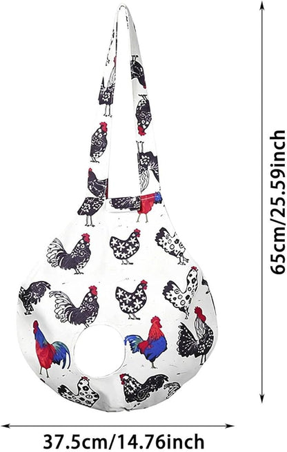 Chicken Carrier Sling Holder Bag with Handle, Driving Poultry Carriers Handbag for Farm Owners and Pet Lover Chicken Holder Poultry Travel (White)