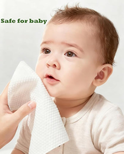 【Large Pack】Disposable Face Towels 160 Count, Hanging Design100% Bio-based