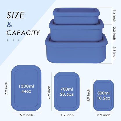 Silicone Food Storage Containers, Hard-Shell Silicone, Dishwasher and Freezer