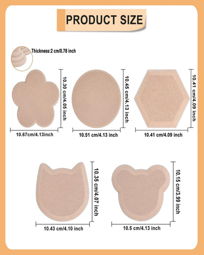 eZAKKA Pottery Molds for Clay Slump for Pottery Ceramic Plate Tools for Handbuilding Dish Plate, 5 Shapes
