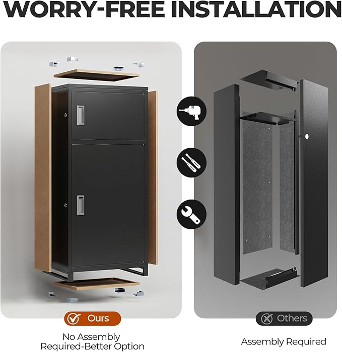 Package Delivery Boxes for Outside – Large Outdoor Parcel Drop Box with Lock, Waterproof & Anti-Theft, Steel Mailbox for Porch, Home, Patio or Front Door (No Assembly Required)