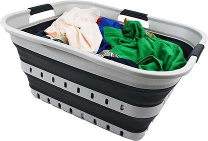 SAMMART 42L Collapsible Plastic Laundry Basket