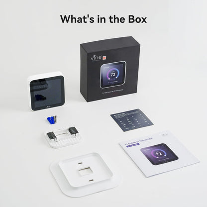vine Smart Thermostat Larger Color Screen Thermostats for Home Heat and AC, 7 Day Programmable WiFi Thermostat App Control Compatible with Alexa and Google Assistant, C-Wire Required