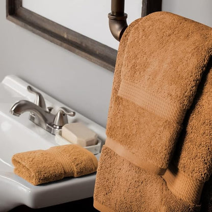 SUPERIOR Egyptian Cotton Pile 3 Piece Towel Set, Includes 1 Bath, 1 Hand