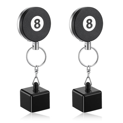 HaiFafafaing 2 Pcs Chalk Holder Pool Billiards - Retractable Cue Chalk Holder Pool with Belt Clip - Snooker Billiards Accessories