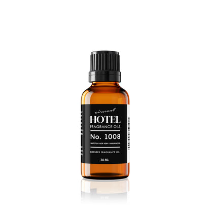 AirScent Hotel Diffuser Oil No. 1008 - White Tea, Aloe Vera & Sandalwood - Premium Fragrance Oil for Ultrasonic and Waterless Diffusers and Crafting - 500 mL, 16.9 fl oz Glass Bottle