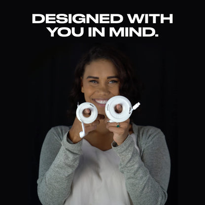 Side Winder Mini and Max Headphone, Earbud and Charging Cable Winder and Organizer Perfect for Wrapping Earbuds and Cords for Travel and Organization 2-Pack (White, Max)