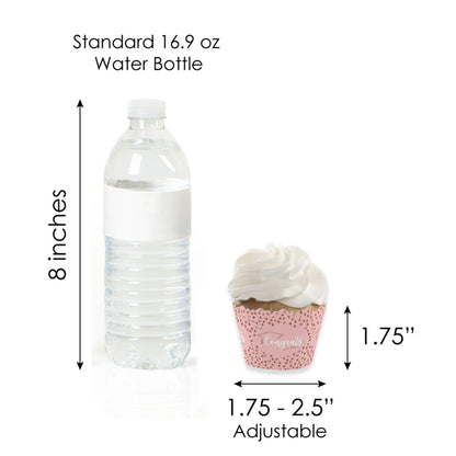 Big Dot of Happiness Rose Gold Grad - Cupcake Decoration - 2026 Graduation Party Cupcake Wrappers and Treat Picks Kit - Set of 24