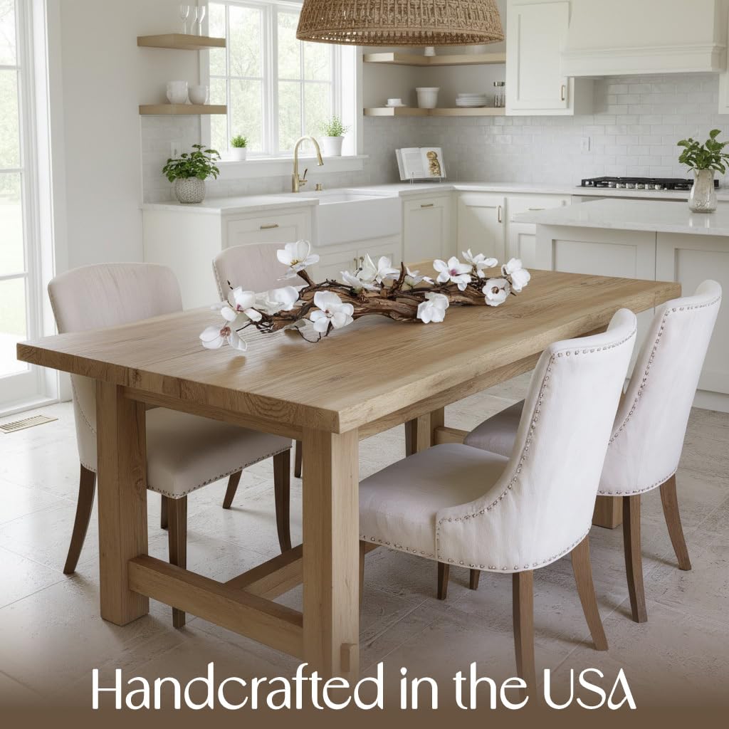 Modern Farmhouse Dining Table Centerpiece, Magnolia Driftwood