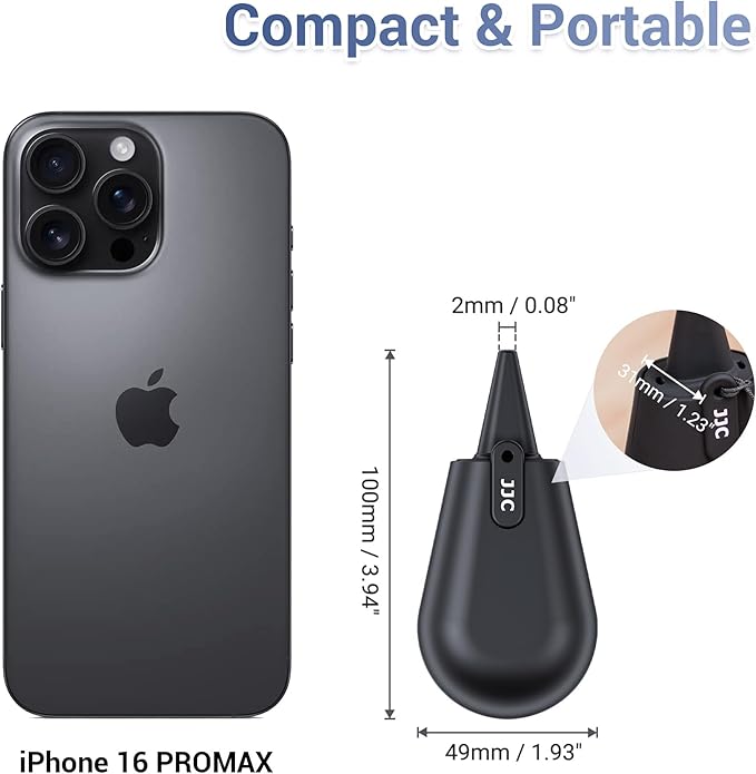 JJC Pocket-Sized Silicone Camera Dust Blower Lens Air Blower, Small Camera Lens