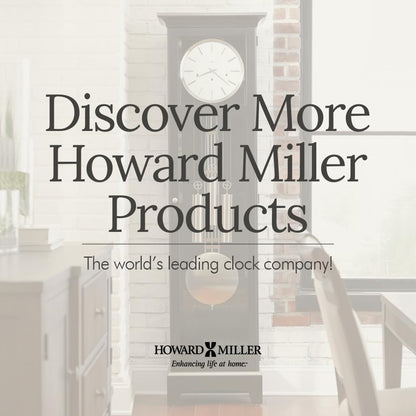 Howard Miller Christopher Mantel Clock – Hardwood Table Clock, Quartz Movement, Westminster Chime, Brass Bezel, Roman Numerals, Battery Powered