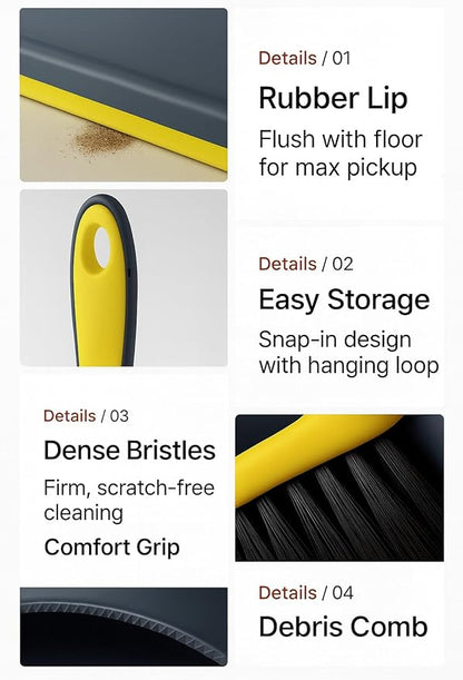 Dustpan and Broom Set Small – Mini Handheld Dustpan and Brush Combo
