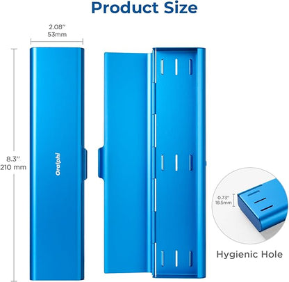 Wider Aluminum Toothbrush Travel Case, Portable Travel Toothbrush Holder