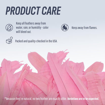 Schuman Feathers Baby Pink Coque Tail Feathers 30 Pack (10-12 Inch) – Natural Rooster Feathers for Crafts, Costumes, Decor, DIY, Halloween, Mardi Gras – Packed in USA, U.S. Quality Control