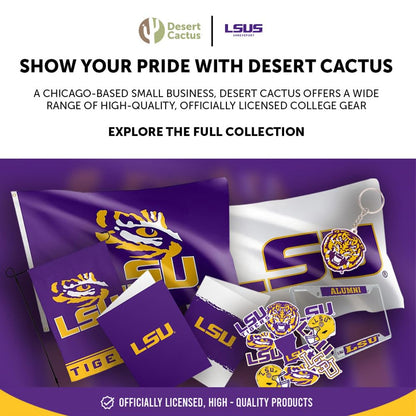 Desert Cactus Louisiana State University Cupcake Topper and Cake Toppers Set - LSU Tigers 25 Pcs Food Party Supplies, Tablecloth Decorations, Graduation and Game Day