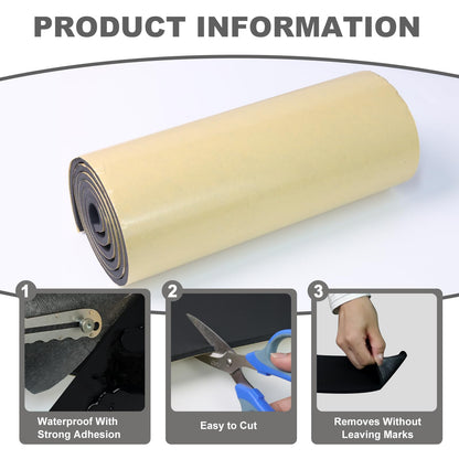 Storystore Foam Rubber Sheet with Adhesive, 12 x 59 x 1/4 Inch Closed Cell Insulation Neoprene Foam Sheet, Multi-Function Soundproof Weatherproof Foam Padding